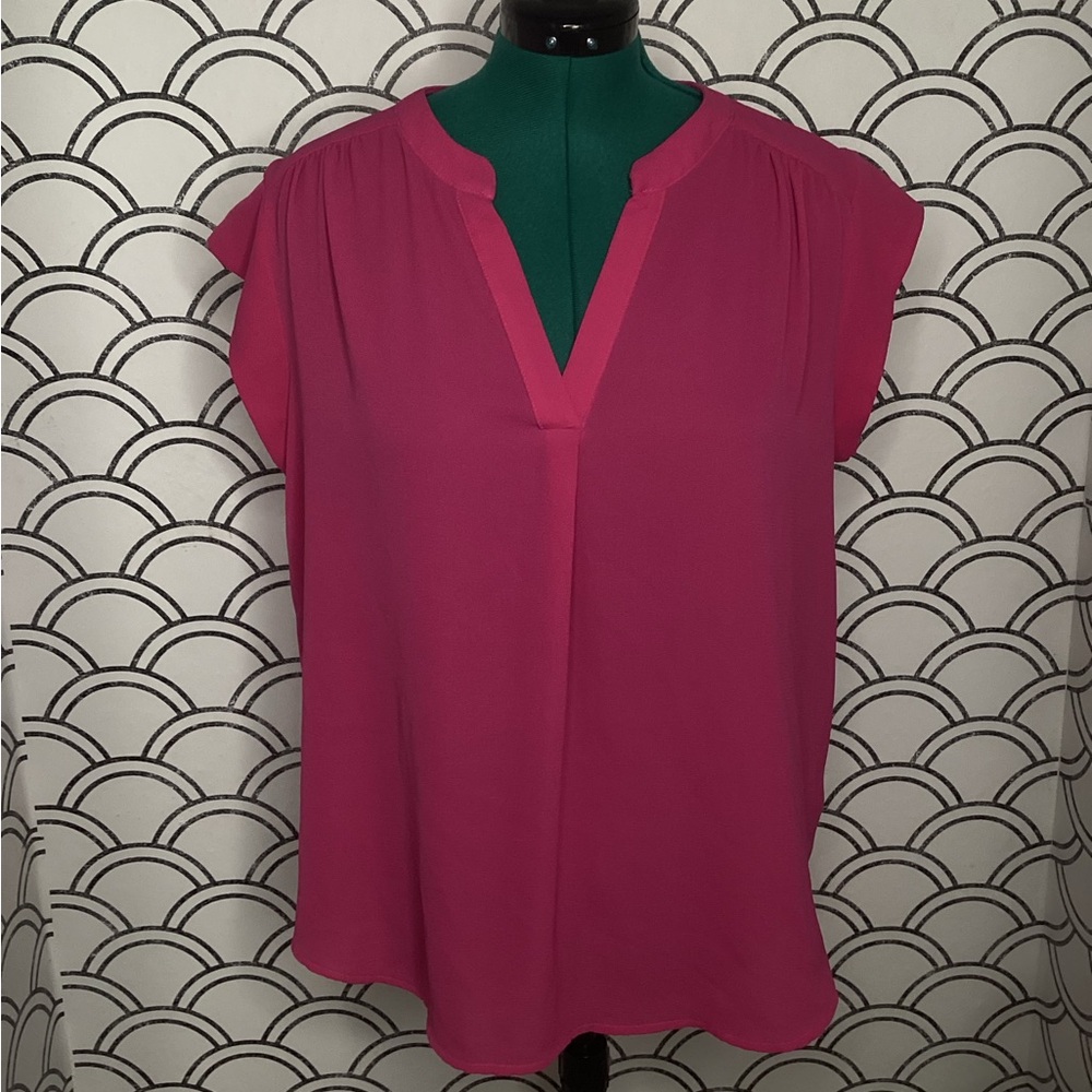 Gibson Look Hot Pink Sleeveless Blouse – Size XL